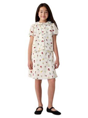 GAP x DOEN Kids Girls Floral Soft Woven Pull-On Skirt Size Large, NWOT